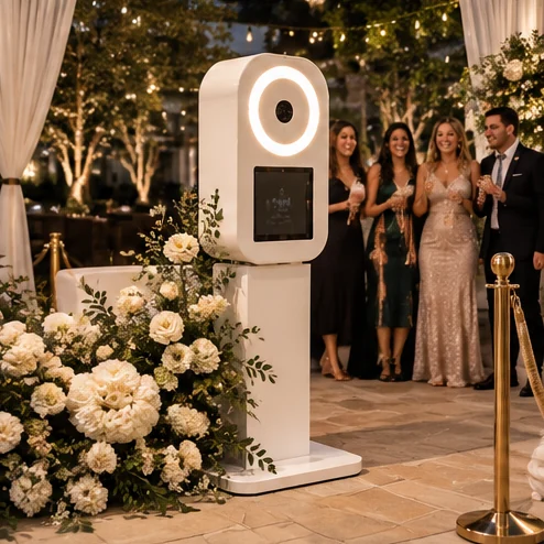 Elegant photo booth at a celebration